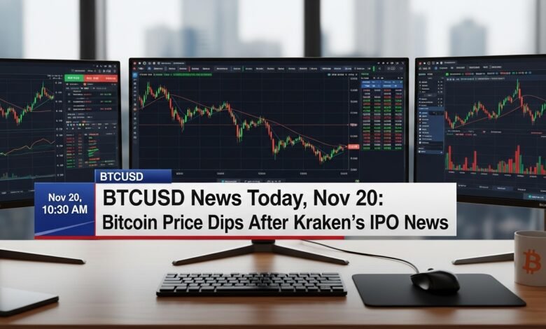 BTCUSD News Today, Nov 20 Bitcoin Price Dips After Kraken’s IPO News