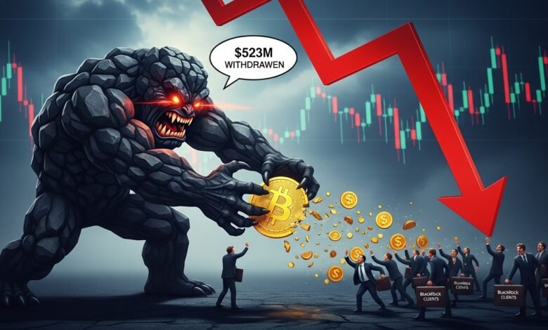 BlackRock clients pull $523m out of Bitcoin positions. Here’s what to expect next for the price
