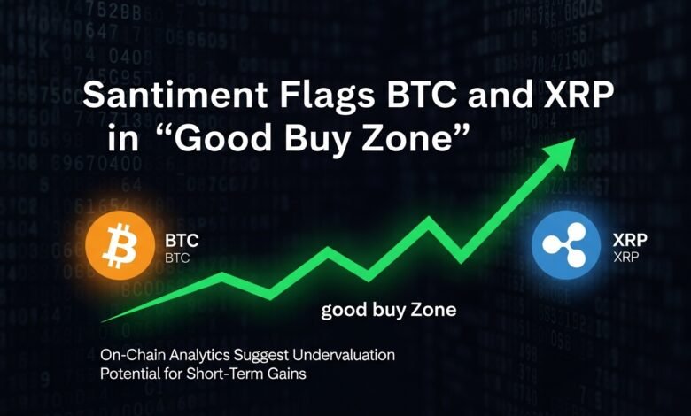 Santiment Flags BTC and XRP in ‘Good Buy Zone’