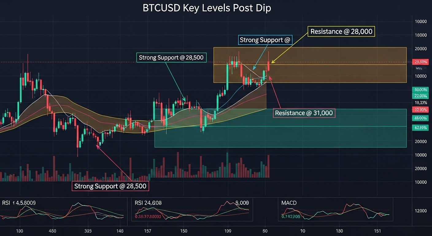 Technical View: Key BTCUSD Levels After the Dip