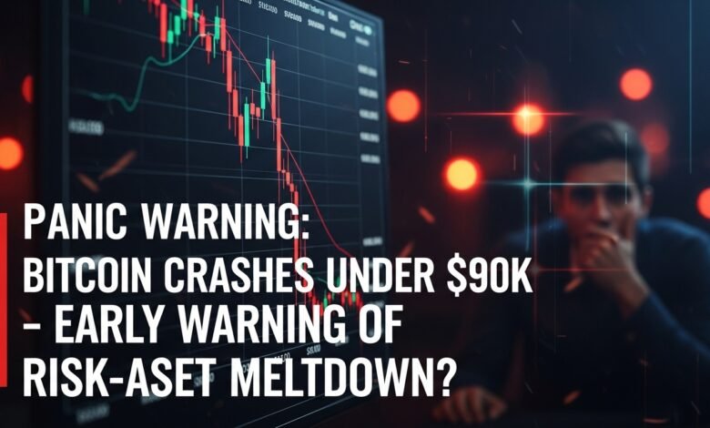 Panic Warning Bitcoin Crashes Under $90K – Early Warning of Risk-Asset Meltdown