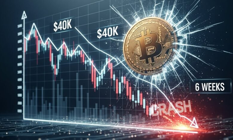 SEO Title Bitcoin Price Plunge $40K Crash in 6 Weeks