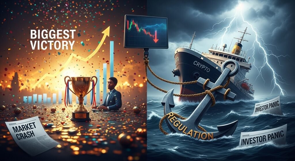 Why crypto is sinking after its biggest victory