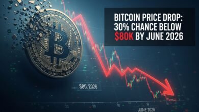 Bitcoin Price Drop 30% Chance Below $80K by June 2026