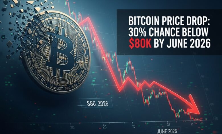 Bitcoin Price Drop 30% Chance Below $80K by June 2026
