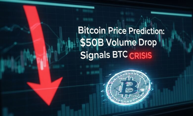 Bitcoin Price Prediction $50B Volume Drop Signals BTC Crisis