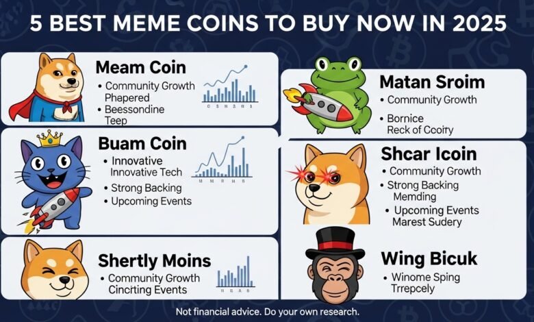 5 Best Meme Coins to Buy Now in 2025