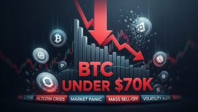 Crypto Market Down Today BTC Under $70K & Altcoin Crisis Explained