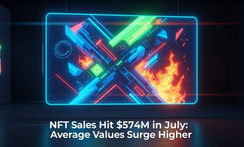 NFT Sales Hit $574M in July Average Values Surge Higher