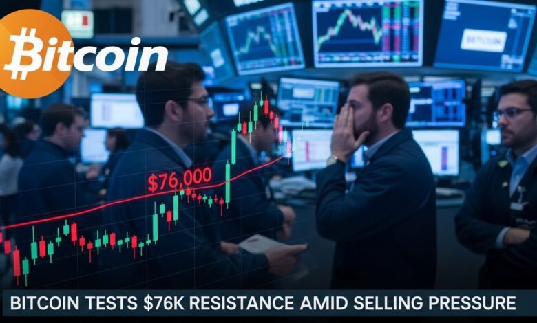 Bitcoin Tests $76K Resistance Amid Selling Pressure